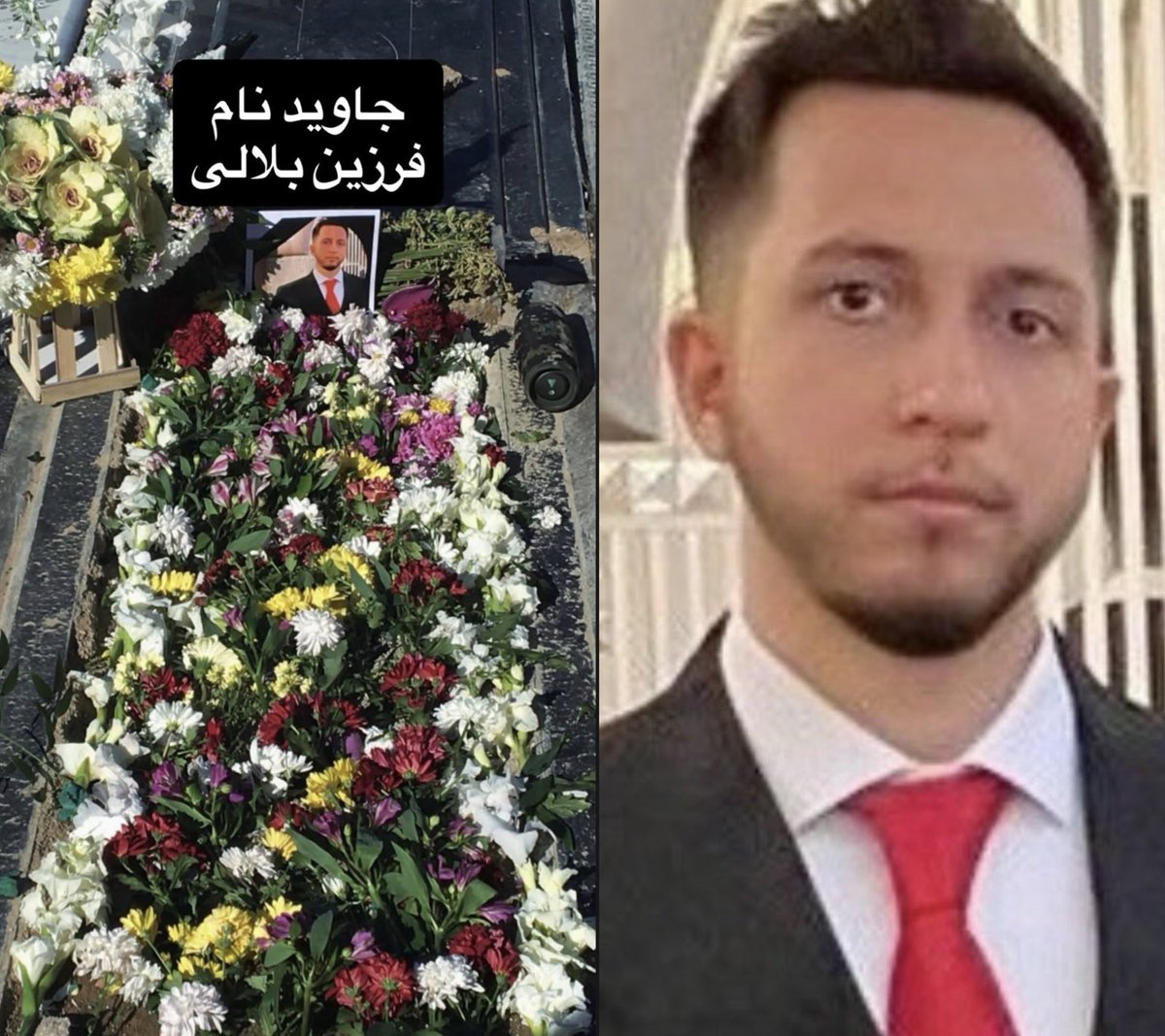 justchangingun's tweet image. این جوان رو تو هفت‌ حوض تهران کشتن. مادرش پارسال فوت کرده بود و پدرش هم از بچگی ترکشون کرده بود. بستگان درجه یک نداره که اسمش رو زنده نگه دارند. فرزین تنها ۲۲ سالش بود. 
#فرزین_بلالی