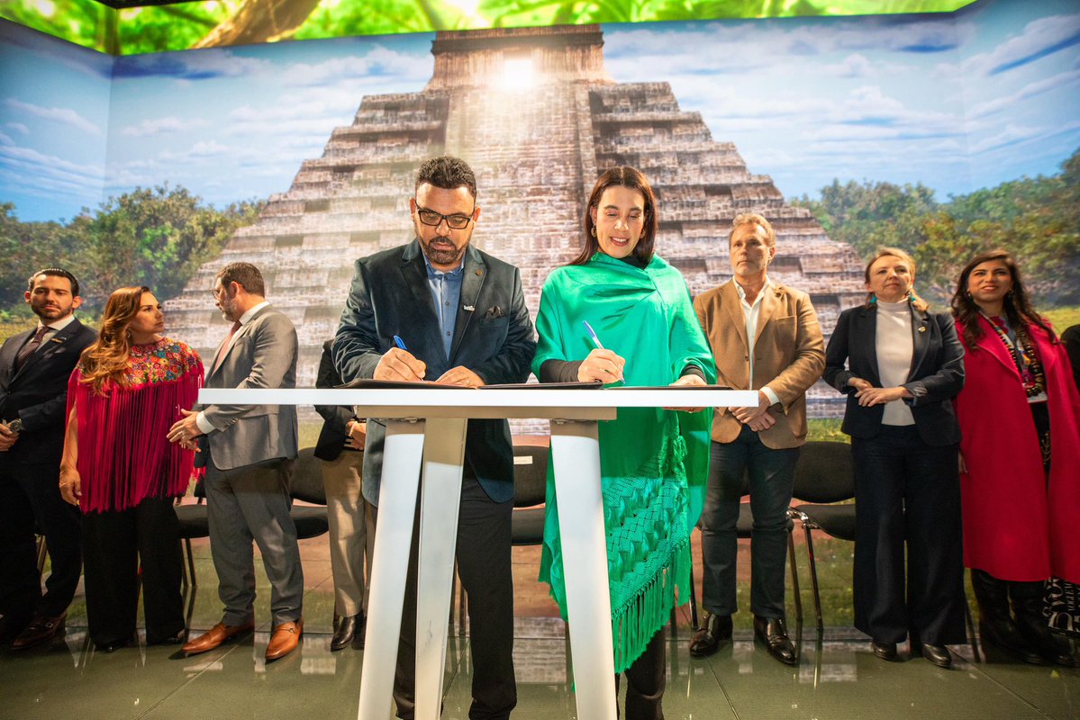 En #Fitur asumimos con responsabilidad y visión la Presidencia Pro Tempore de la Organización Mundo Maya. 🤝

Desde #México la recibimos con gratitud y comprometidos a impulsar, junto a #Belice, #ElSalvador, #Guatemala y Honduras, una agenda turística integrada, competitiva y