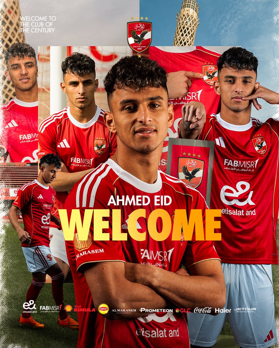 AlAhly's tweet photo. مرحبًا بك في نادي القرن.. أحمد عيد أهلاوي ❤️🦅 https://t.co/qzCwuzKYkX