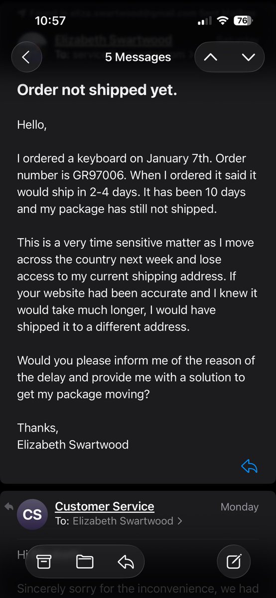 elizzalouu's tweet photo. So I purchased a gift for my father from @GravaStar_. I was told it was going to ship in 2-4 days. It has been two weeks and the order hasn’t been received by USPS. Now the company is trying to say that USPS lost my package and haven’t offered me any solutions. This is ridiculous https://t.co/rTWBAvFrC0