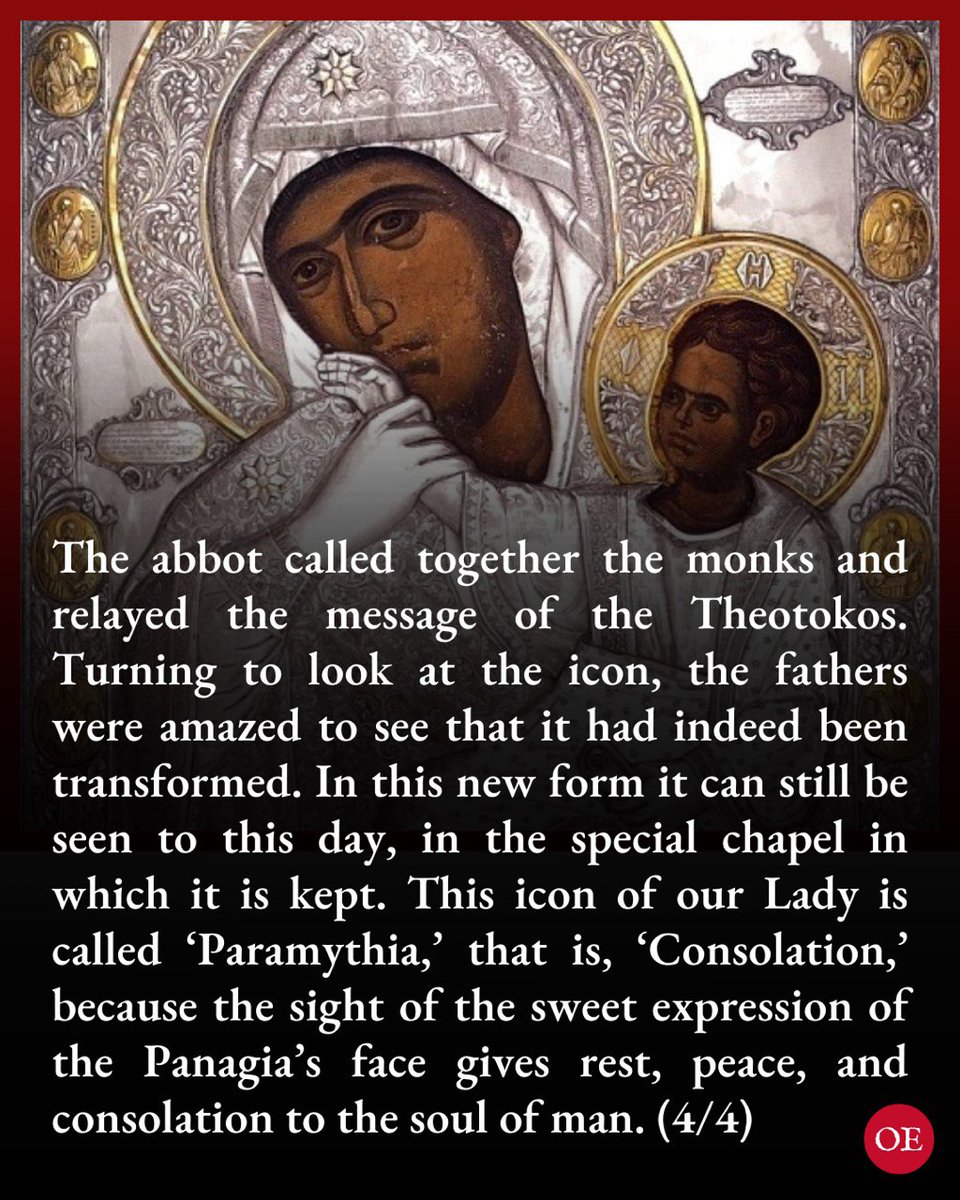 OrthodoxEthos's tweet image. The wondrous story of the miracle-working icon of the All-Holy Theotokos "Paramythia" ("Consolation"), celebrated today, on January 21st.
