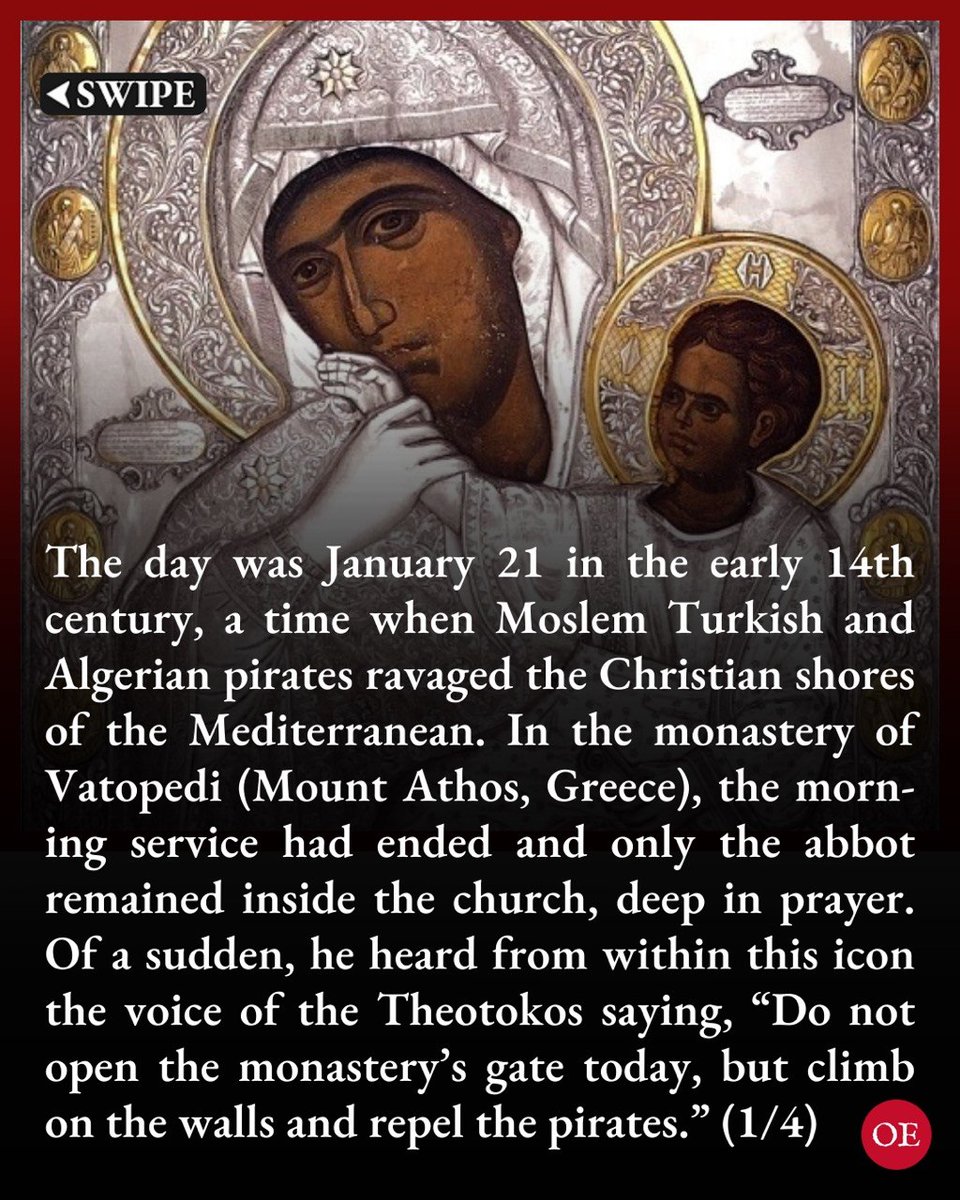 OrthodoxEthos's tweet image. The wondrous story of the miracle-working icon of the All-Holy Theotokos "Paramythia" ("Consolation"), celebrated today, on January 21st.