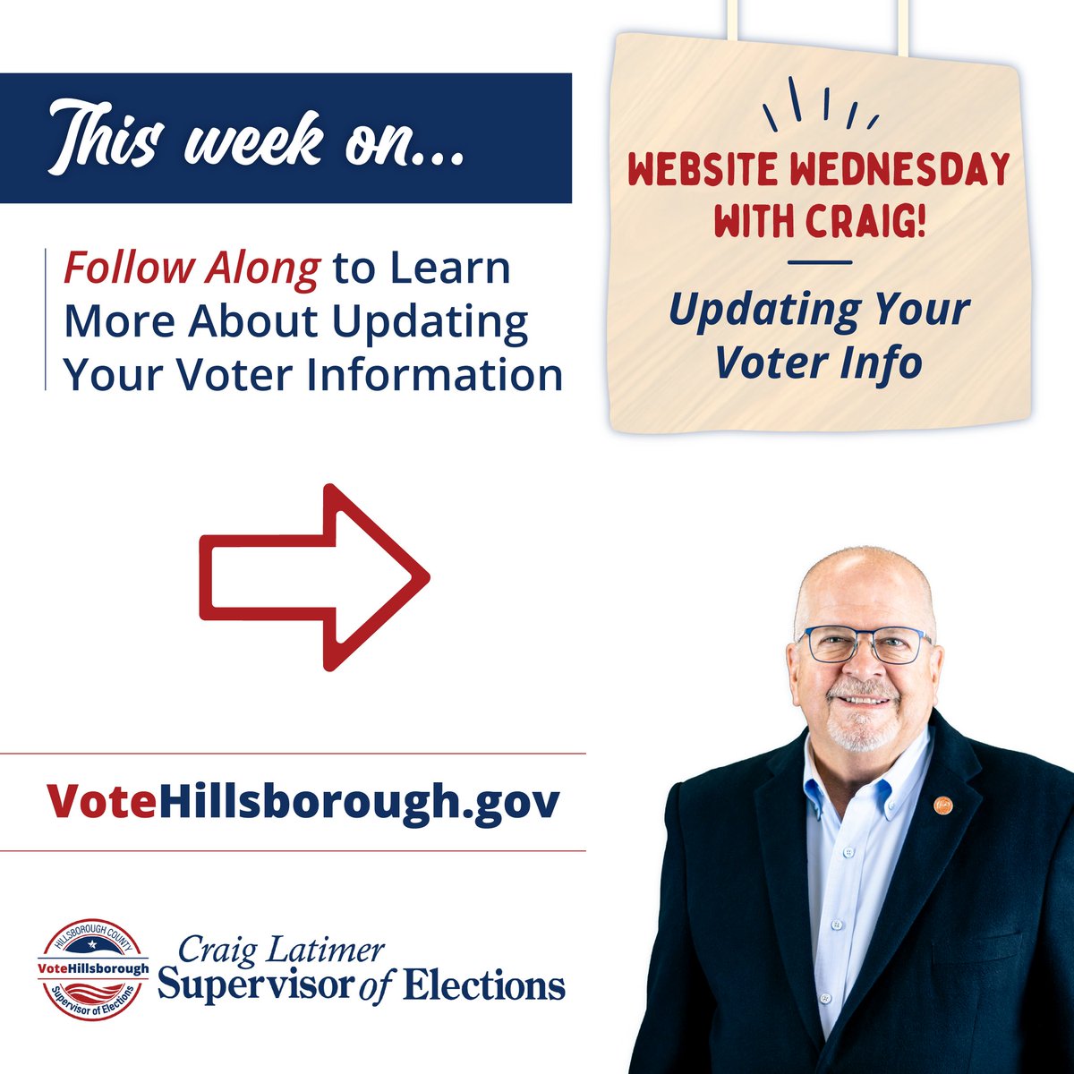 HillsboroughSOE's tweet photo. Life happens, which means your voter information may be outdated! This weekβs #WebsiteWednesday shows you how to check and update your voter info from my website, https://t.co/HKqyyTXL4M. #VoteHillsborough https://t.co/1b1TJGjJdl