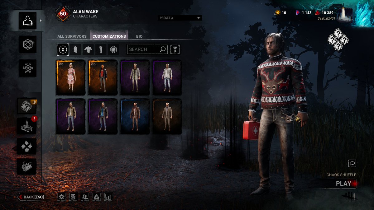 Not entirely sure, if I should be proud of myself or think once again of how I waste my time eventually... but my Alan in DbD is P50 now. Moving forward to P100. ^^