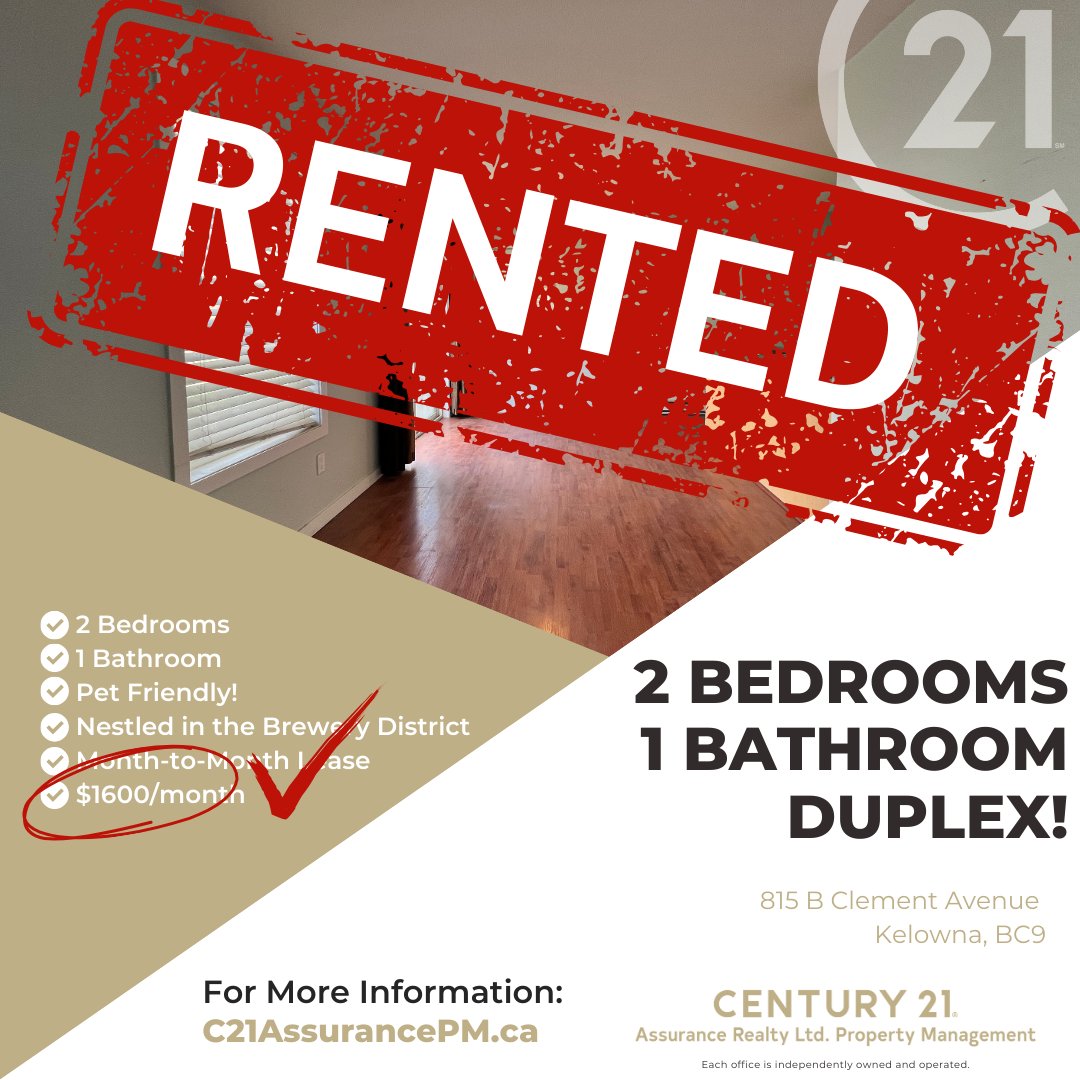Lease Smarter. Manage Stronger. Build Long-Term Value.
A well-leased property isn’t just occupied — it’s winning.
At Century 21 Assurance, we position your property to perform at its highest level from day one.
