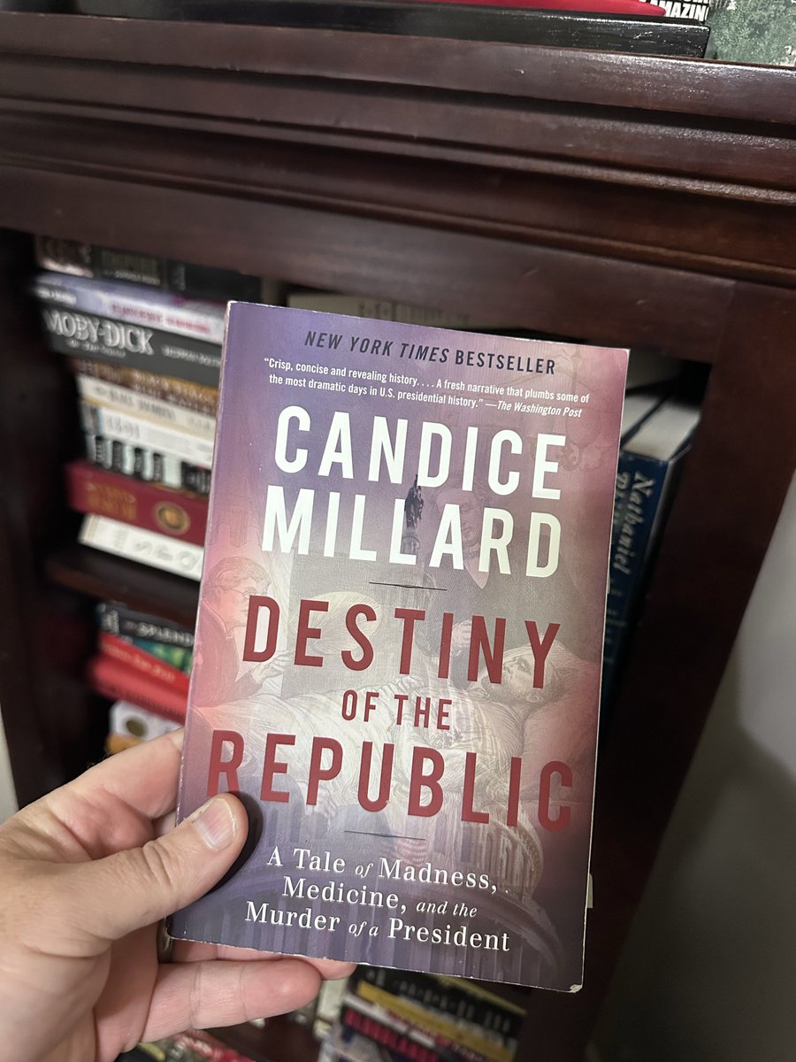just finished Destiny of the Republic last night. By far one of the best books I have. The way Candice Millard tells the life and times of President Garfield and Charles Guiteau is just amazing. Her writing style brings these men to life. 
#booktwt #BookReview