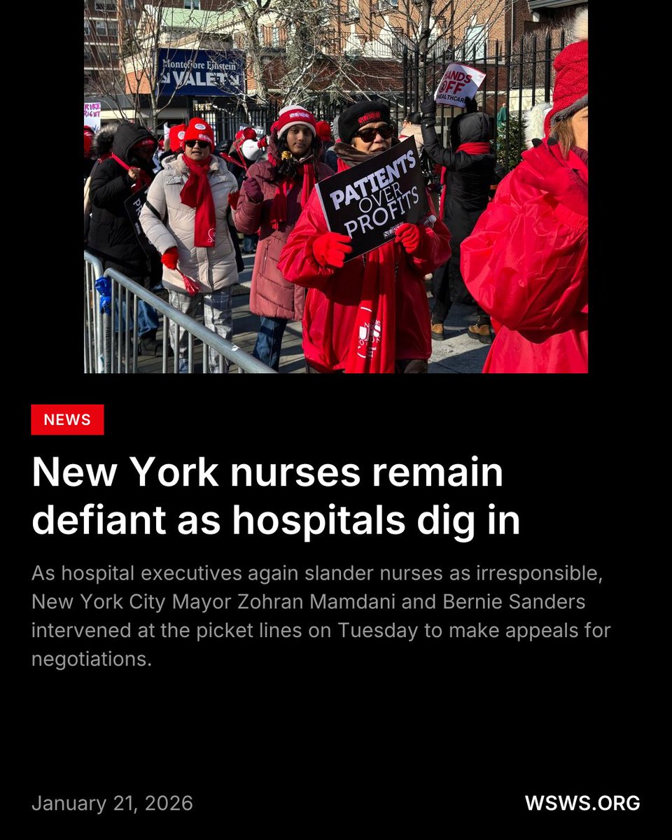 Nurses in New York City continued their powerful strike for the ninth day on Tuesday, braving the bitter cold to staff the picket lines to demand safe staffing levels and to defend wages, retirement and health care benefits.