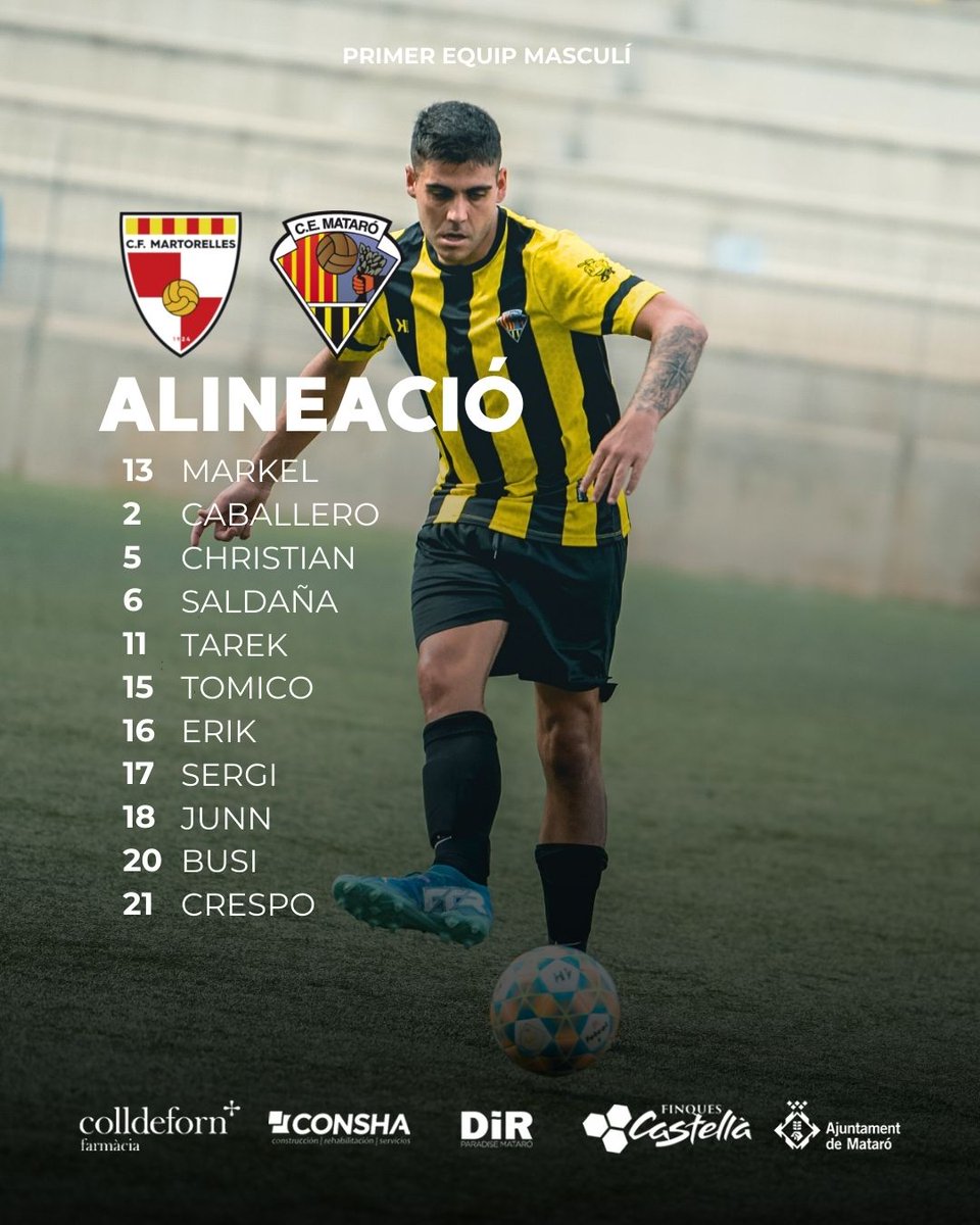 👥 | Ja tenim l'onze d'Aitor! 

#CEMataro #ADN🟡⚫️