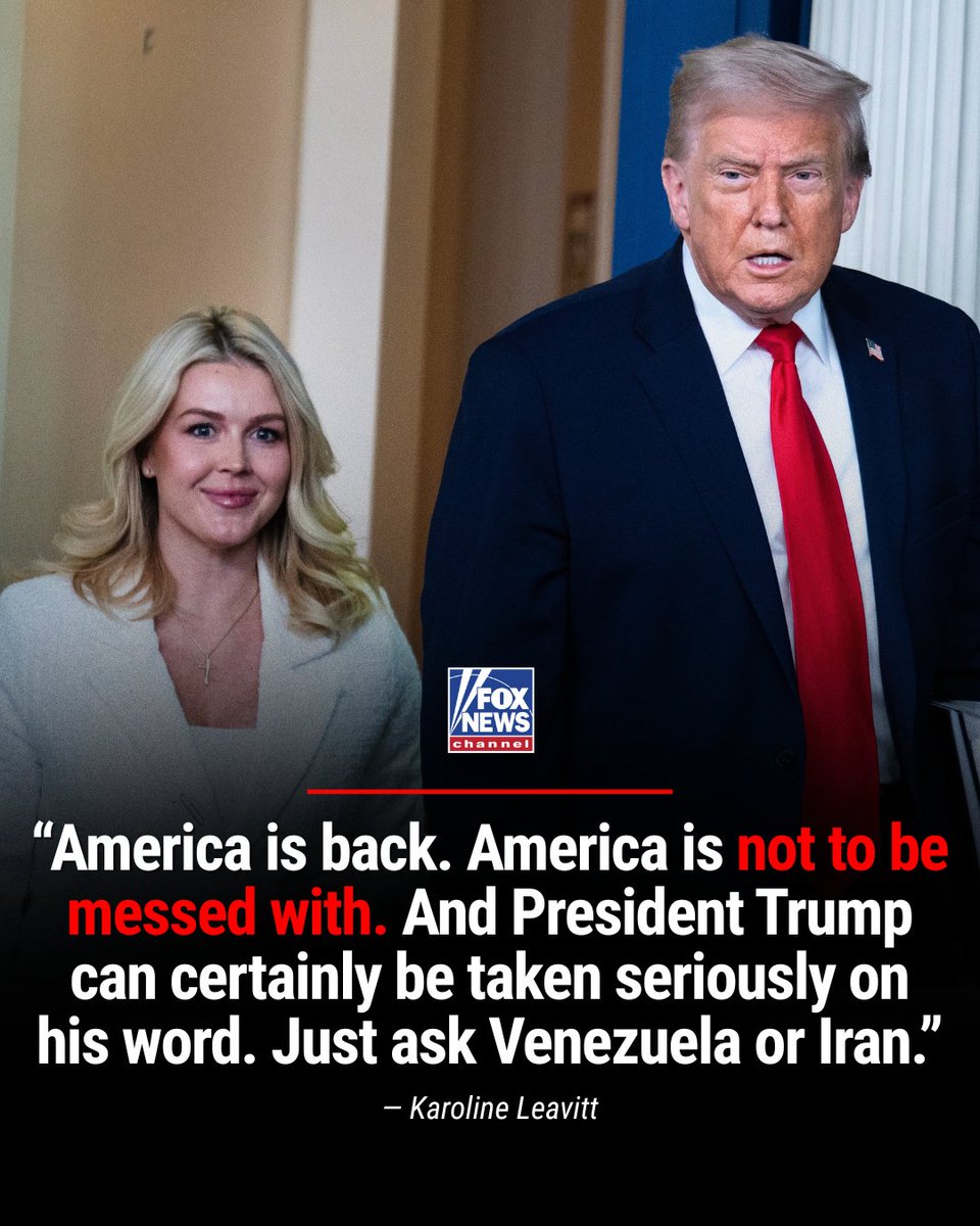 FoxNews's tweet image. TRUMP CARD: White House press secretary Karoline Leavitt tells @AmericaRpts how President Trump is being received in Davos, Switzerland, at the World Economic Forum—and why European leaders are "getting a little shaken up" about Trump's desire to acquire Greenland.