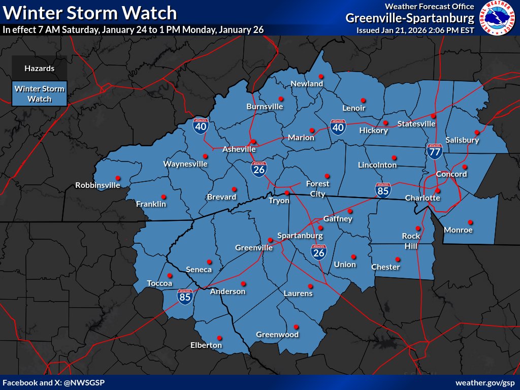 NWS GSP tweet media