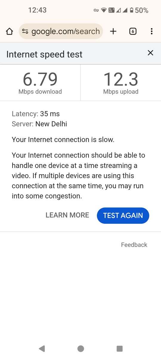 imSJ05's tweet photo. @reliancejio @_MukeshAmbani  @

This is the speed I am getting after paying it for 50 mbps. 

The problem is not with wifi only it is with Cellular data also. 

I don't know how with increase price service degradation happens. https://t.co/ij1icuQztH