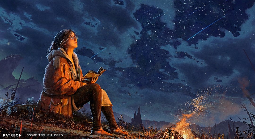 cosmelucero's tweet image. "Just a book girlie enjoying the night sky."
#monsterhunter #fanart