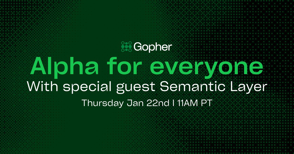 Trading is evolving faster than ever. How do you keep up? 

Tomorrow 11AM on X - we're bringing you the cutting edge:

<a href="/SemanticLayer/">Semantic Layer</a> reveals how to deploy onchain agents that trade on Polymarket.

<a href="/BrendanPlayford/">brendan</a> unveils the latest on BART - the AI engine that backtests &amp;