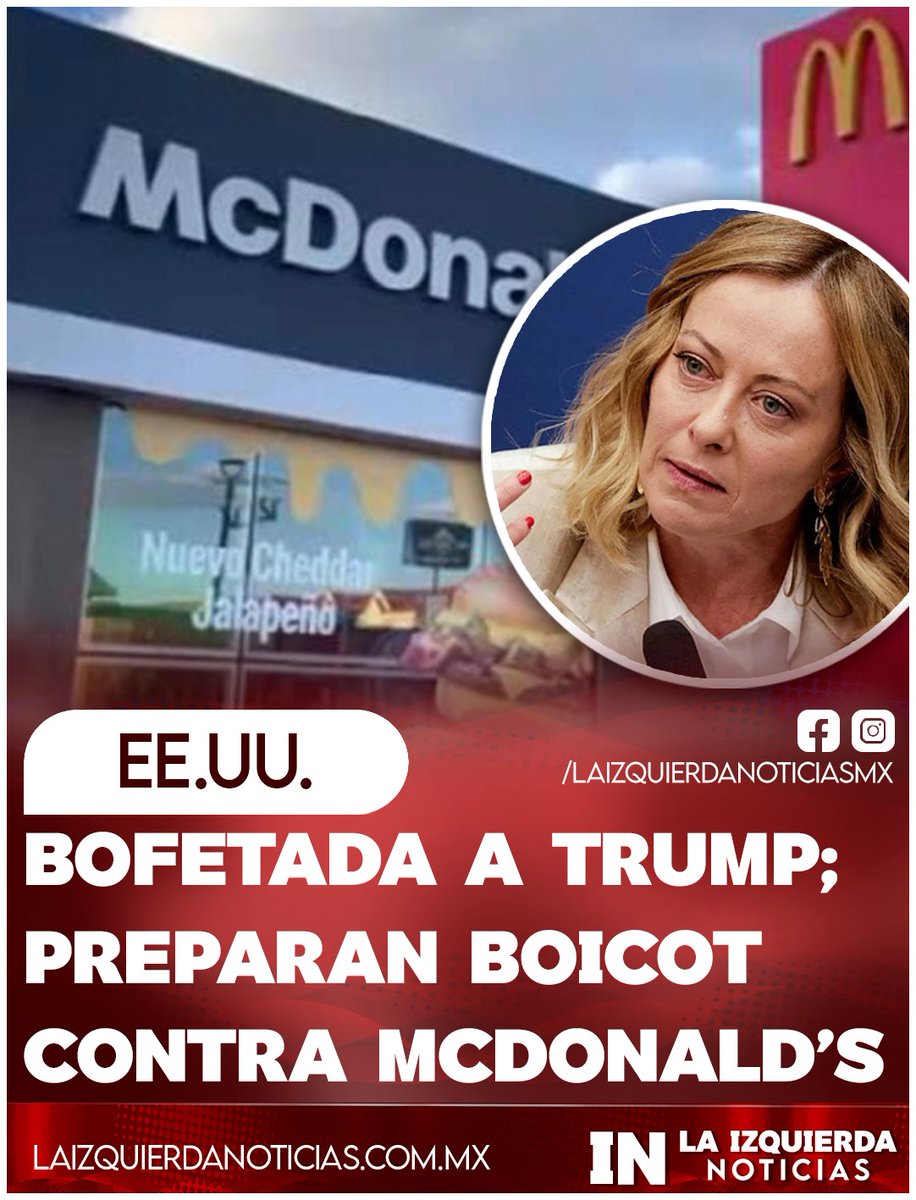 ¡LO PARA EN SECO!…Luego que Donald Trump afirmó que “la OTAN no es nada sin ellos”, la primera ministra de Italia Giorgia Meloni, sugirió que entonces Europa puede cerrar las bases militares gringas, abandonar acuerdos comerciales y boicotear a McDonald’s. ¡TENSIÓN AL MÁXIMO!