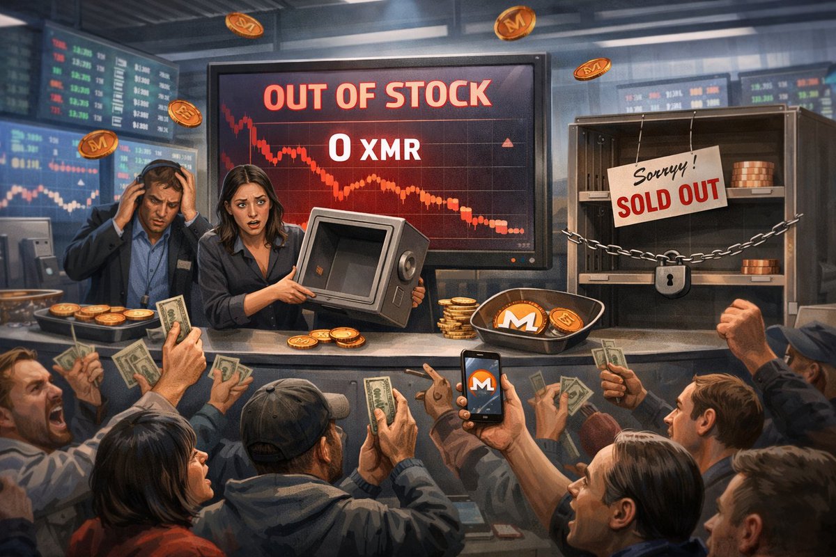 A_Jason_Henson's tweet image. Exchanges running out of $XMR. Get as much as you can and #SelfCustody #Monero #Crypto