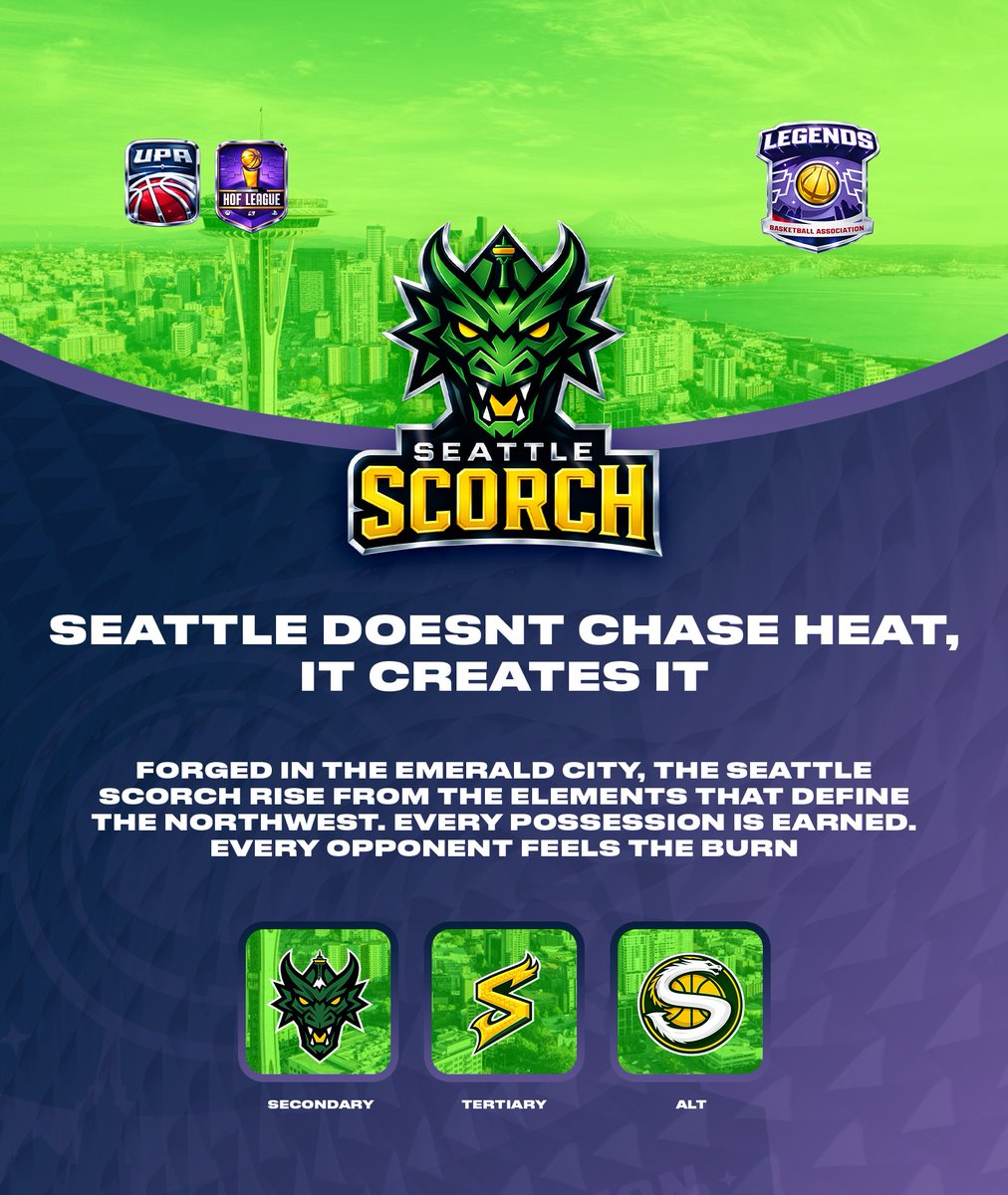 TheLBALeague's tweet image. The Seattle Scorch team content page led by @Rebo___  at GM.

What do we think about these logos?

The Combines continue with only 9 days left until draft day.

Make sure you get your 3 games in to become draft eligible and sign up!

Don't forget to join the Discord⬇️