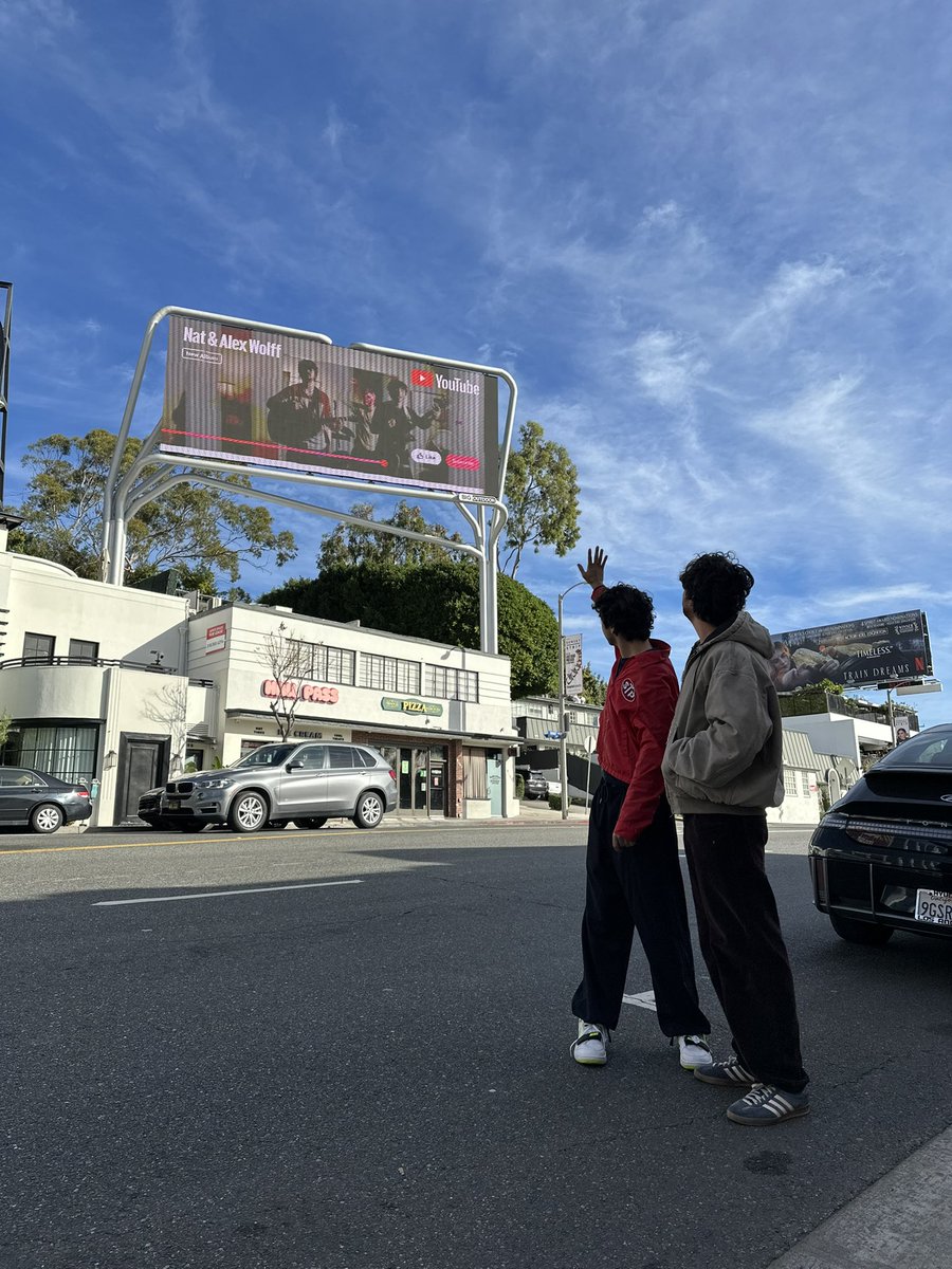 natandalex's tweet image. Our self titled album is out now! Thank you @youtubemusic for all the love across sunset blvd ❤️