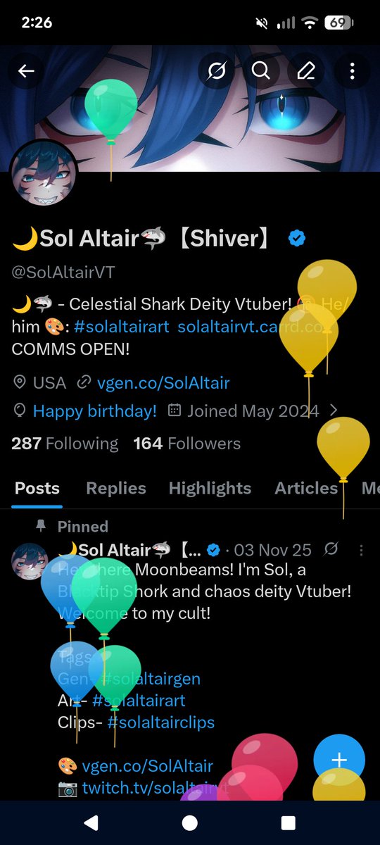 SolAltairVT's tweet image. It mah borthday...