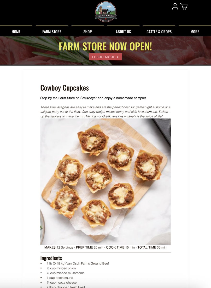 VanFarms's tweet image. Will we see any of you fine folks on Saturday?? 🤔 We're cooking up some Cowboy Cupcakes and can't wait to share them with you. They are SOOOOooooo good! 🤠 #cowboyfood #ontariobeef #samplesaturday