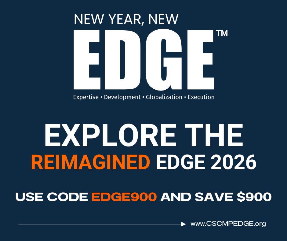 EDGE 2026 isn’t just refreshed, it’s reimagined around how meaningful business gets done. 
Explore the schedule—a preview of the flow, format, and moments shaping the EDGE experience: cscmpedge.org/website/91603/…

Register and save $900 using code EDGE900: cscmpedge.org/website/91603/…
