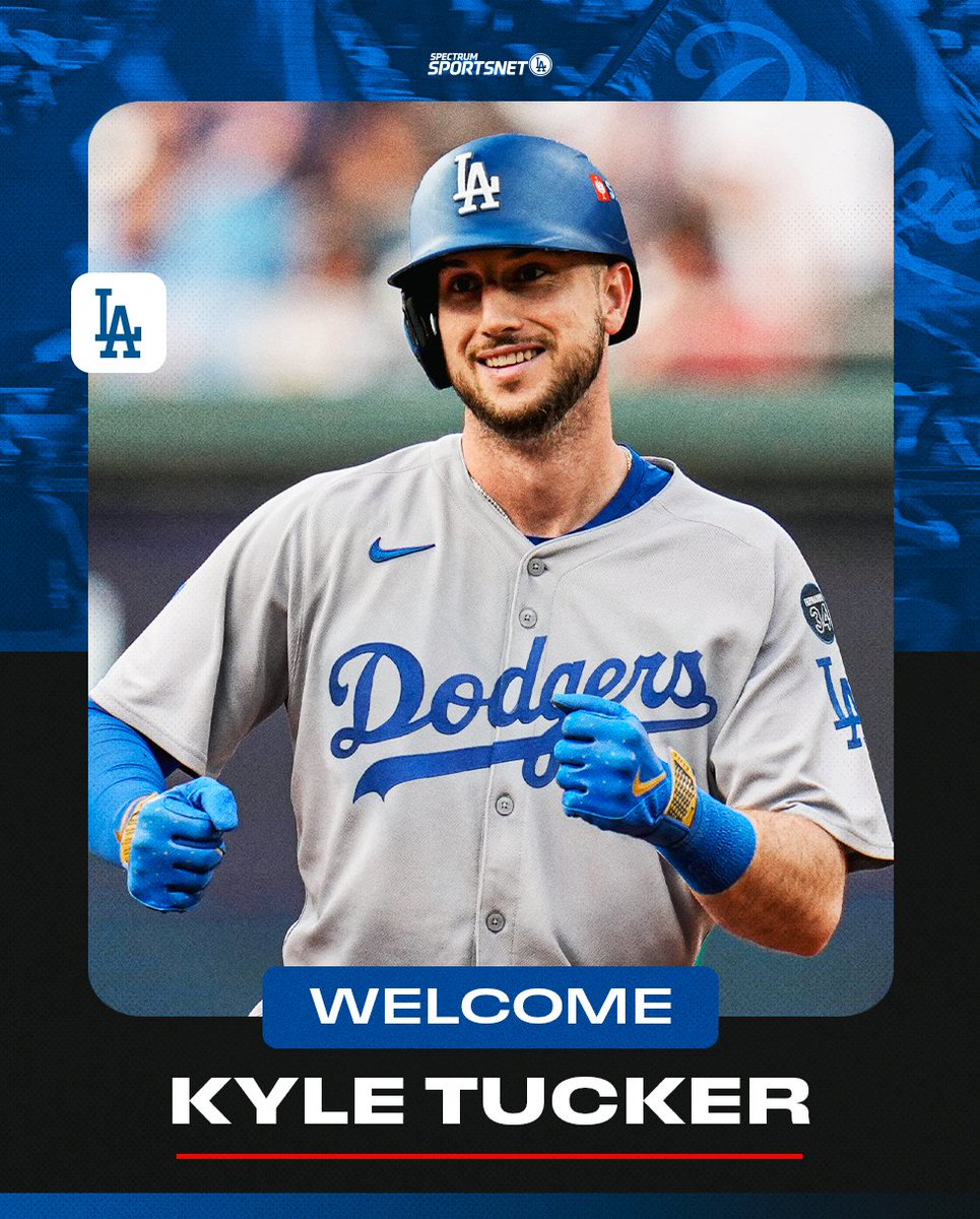 SportsNetLA's tweet image. It's official! Welcome to the Dodgers, Kyle Tucker! 🤍💙