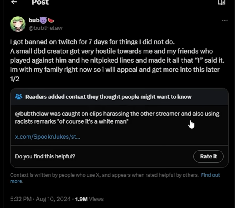 this drama reminds me of when two vtubers bullied some male streamer on dead by daylight for not playing the game how they wanted 

and then twitch suspended them for harassment so they went on twitter to literally lie and garner sympathy lol