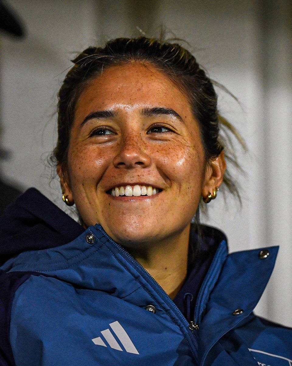 SkySportsWSL's tweet image. Arsenal's Kyra Cooney-Cross watches on from the stands during the Subway Women's League Cup Semi Final match between Arsenal and Manchester United ❤️