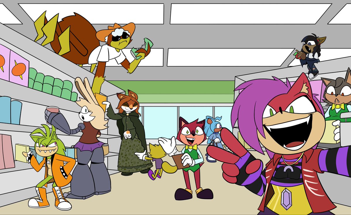 BestPianist_IRL's tweet photo. AYYYY WHAT UP SONIC SQUADDDD????

things have pretty much settled down here at the MobianMart; don't think that Empire thug Cherry's gonna be coming back anytime soon, so it's basically back to business as usual!! https://t.co/ShWlMyjfOE