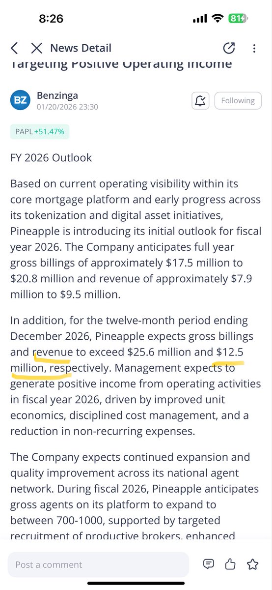 no1bettertrader's tweet photo. $PAPL great news today. Price target $7.44 based on their PR https://t.co/3mtKRocxuF