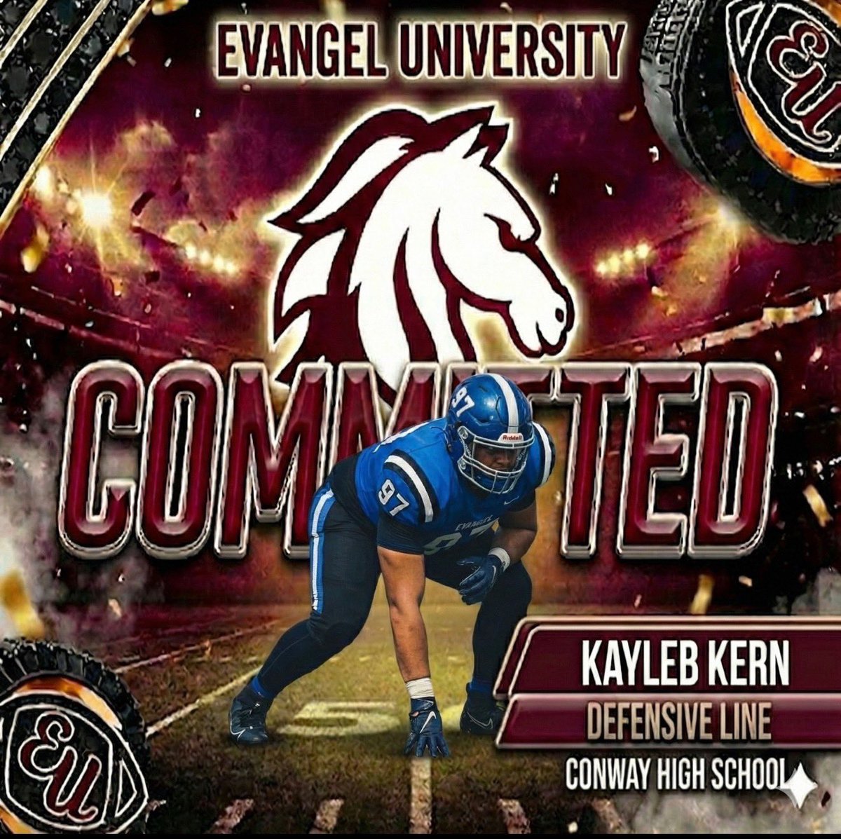 #AGTG after a lot of prayer and conversations with my family, I am proud to say Im 10000% COMMITTED!!!
<a href="/Buck_James212/">Buck James</a> <a href="/WampusCatFB/">Wampus Cat Football</a> <a href="/CoachHepola/">Chuck Hepola</a> <a href="/CoachEllis26/">Coach Ellis</a> <a href="/Coach_Uber/">Clayton Uber</a>