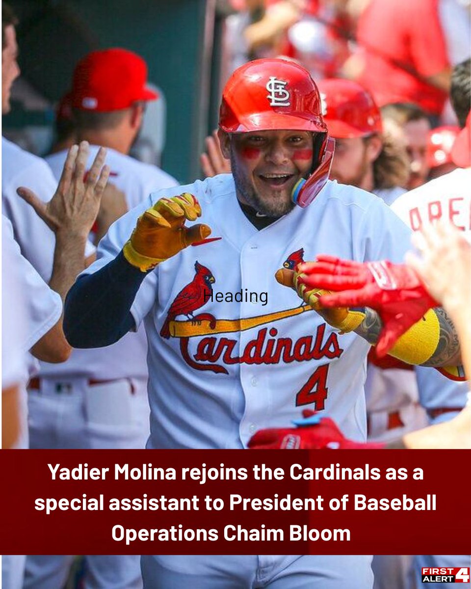 KMOV's tweet image. He's back!  

#Cardinals #StLouis #Yadi #Molina