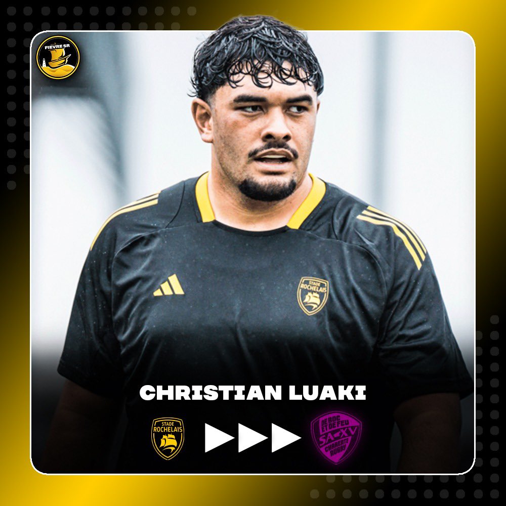 fievresr's tweet image. 🚨 Le Stade Rochelais a annoncé le prêt de son jeune pilier gauche Christian Luaki (21 ans) à Soyaux-Angoulême jusqu’à la fin de la saison ! 

#FievreSR 💛🖤