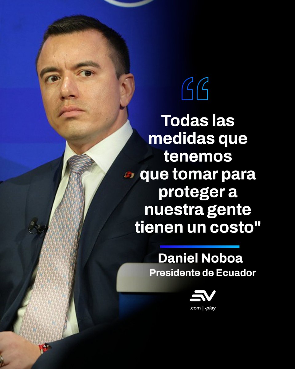 EcuavisaInforma's tweet image. Noboa explicó que la tasa del 30 % a importaciones servirá como un mecanismo de financiamiento para la seguridad. 🗣️ "La seguridad cuesta. La tecnología cuesta, el control fronterizo cuesta", argumentó. 💻bit.ly/4qs1mnf
