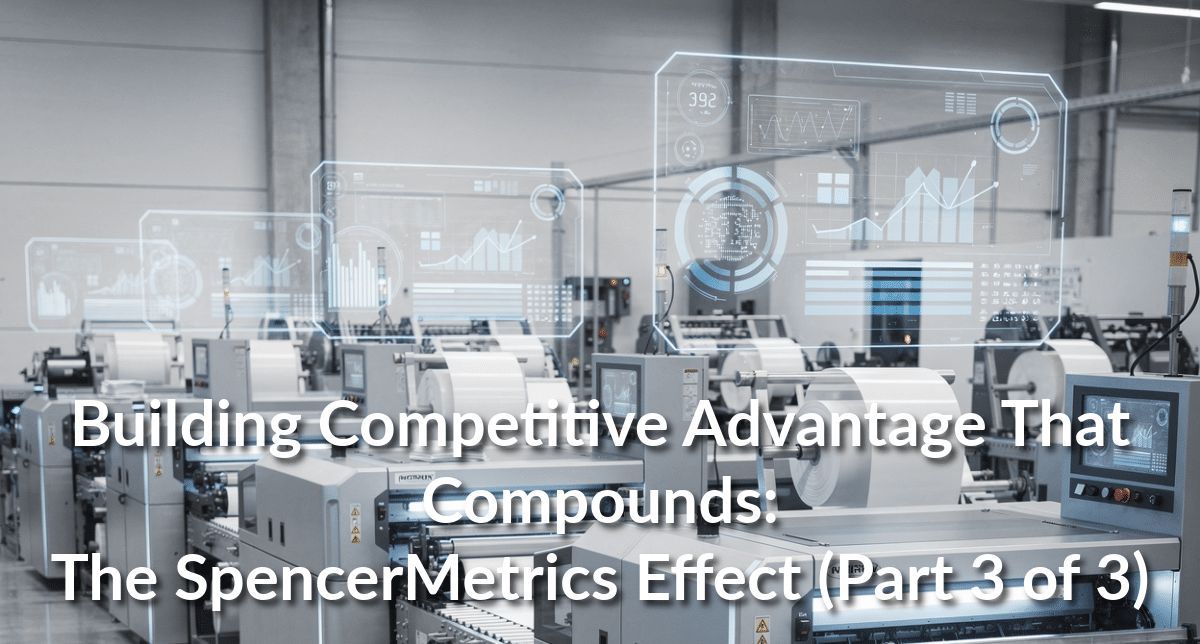 SpencerMetrics's tweet image. Competitors can buy the same tech—but can they replicate years of accumulated data &amp;amp; organizational learning? Part 3 of The SpencerMetrics Effect reveals how production intelligence builds advantages that compound. 
buff.ly/tkSI7Y8
#DataDrivenDecisions #SmartManufacturing