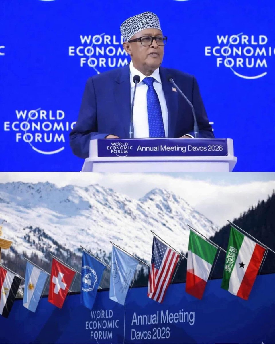 mustafe441's tweet photo. H.E. President Abdirahman Mohamed Abdillahi (Cirro) of Somaliland addressed the Davos 2026 Summit today, articulating Somaliland’s vision for peace, strategic partnership, and sustainable economic growth on the global stage. A moment of proud representation. #Somaliland #Davos26 https://t.co/L8yGlmMKvE