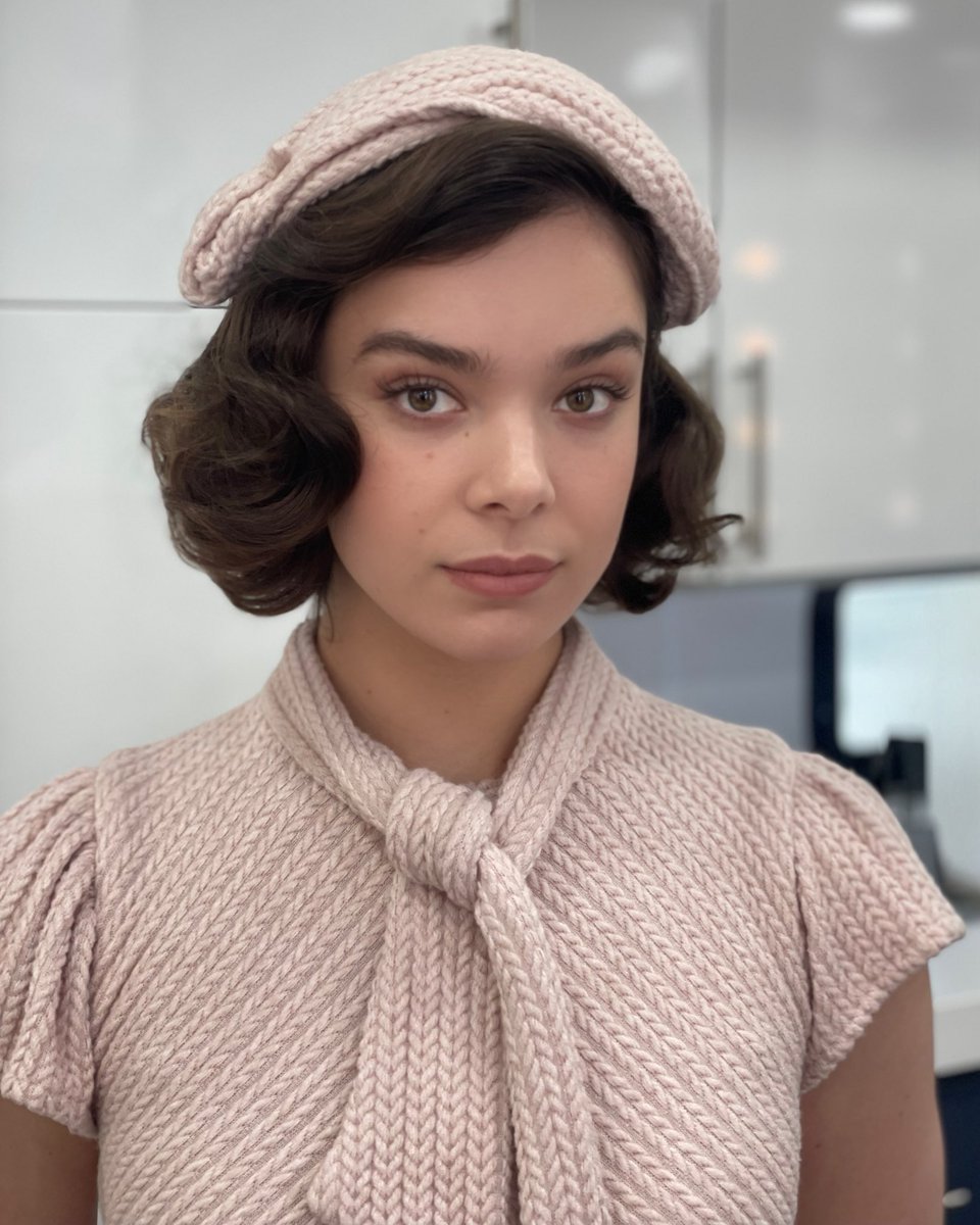 archiveshailees's tweet image. hailee steinfeld as mary on the set of sinners