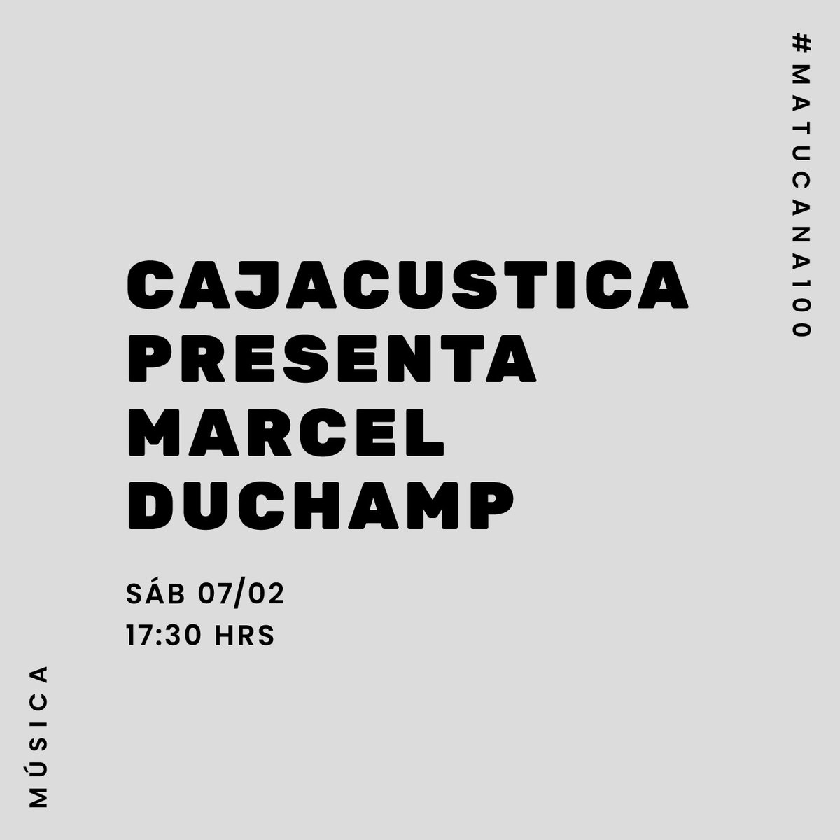 #Matucana100 | 🎶 Tras seis años fuera de la escena, la banda punk Marcel Duchamp se presenta el próximo 07/02 con un concierto al aire libre donde harán un recorrido de lo mejor de su repertorio ¡Preventas disponibles! 👉 acortar.link/tJ8E9F