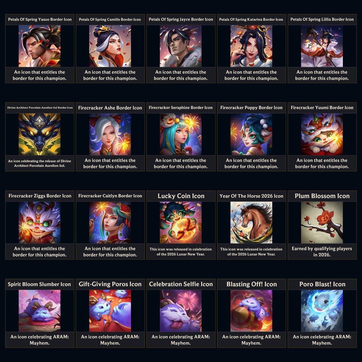 SkinSpotlights's tweet image. New emotes and icons added this PBE