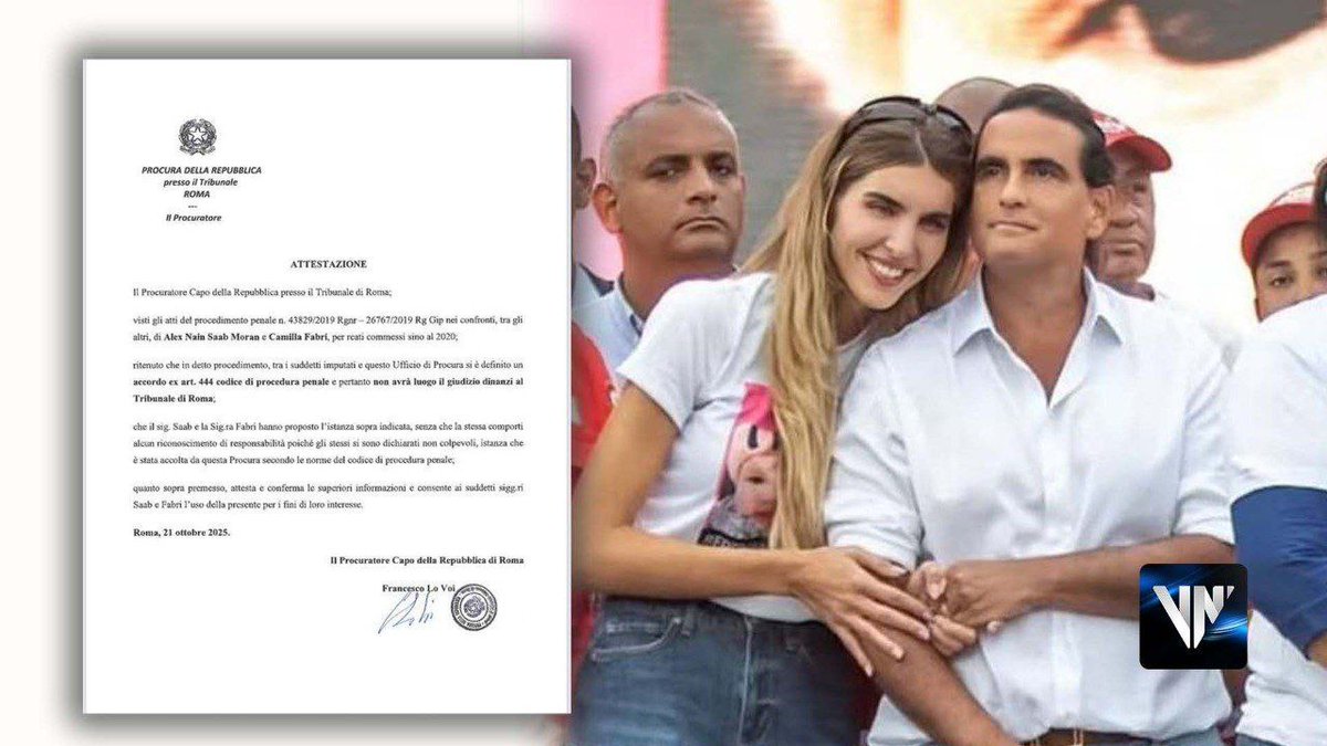 DerechoIntern's tweet image. 🚨 🇮🇹⚖️ Justicia italiana declaró a Alex Saab y Camilla Fabri inocentes de todos los cargos que se les imputaban. 

🗣️"Nosotros no vamos a demandar al Estado italiano por daños y perjuicios", compartió Saab. 

#VickyPresstitute