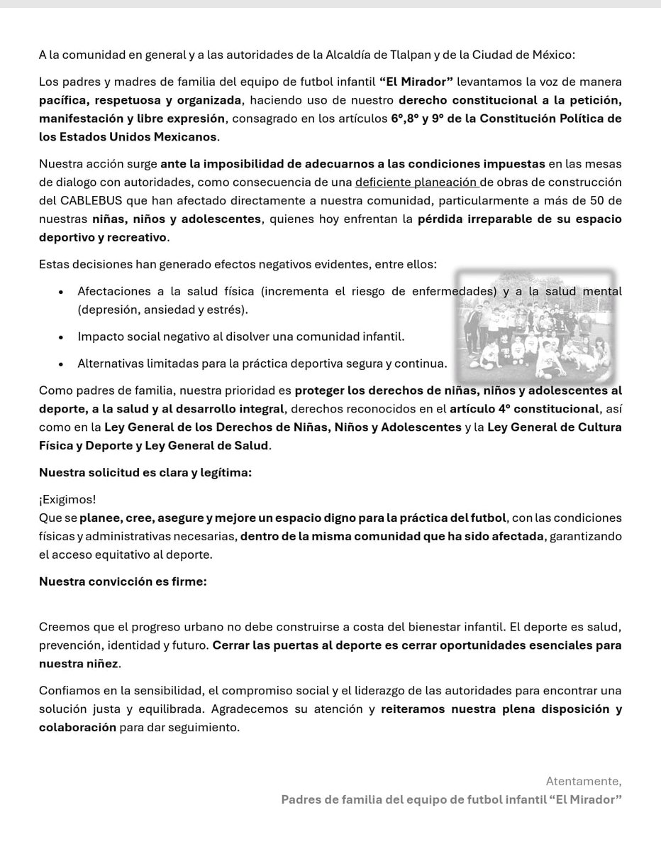 gallepersu's tweet photo. @ClaraBrugadaM @warkentin @AztecaNoticias @Claudiashein @Gabyosoriohdz @TlalpanAl 
El sobrepeso y la obesidad infantil, la salud mental de las infancias y la voz de las personas que habitan la zona no se han considerado en estos proyectos. #noalcablebusfuentesbrotantes https://t.co/dt0USDXftB