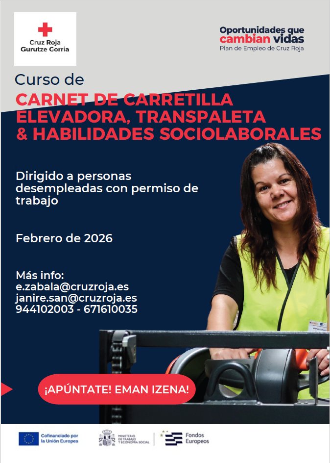 CruzRojaBizkaia's tweet photo. [#PlanEmpleoCruzRoja]
Acciones formativas dentro del Plan de Empleo de Cruz Roja

#AceleradoresGO #SomosGO https://t.co/5wwUq60k8Q