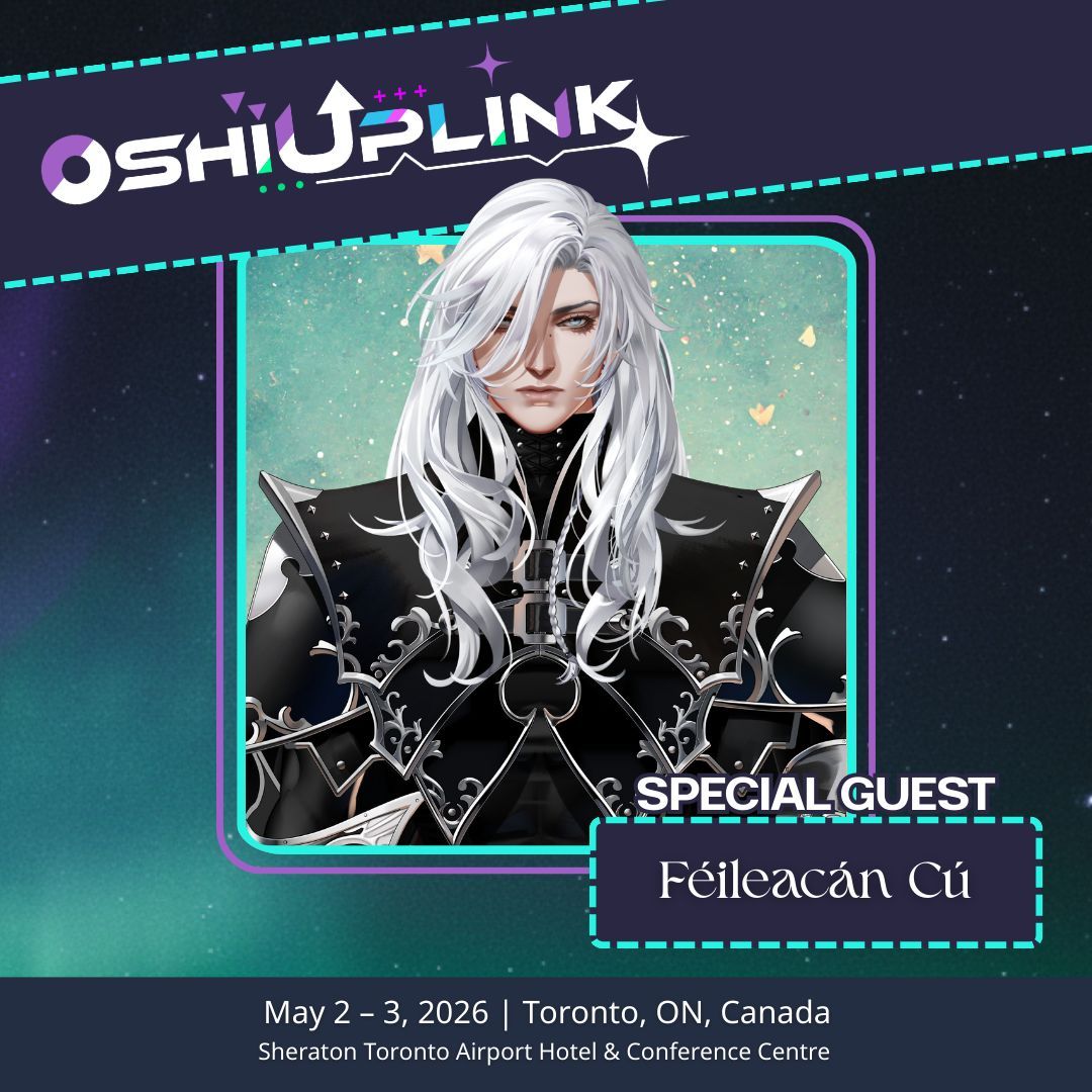 oshiuplink's tweet image. [Guest Announcement] Féileacán Cú (@FeileacanCu) is a teacher to die for. Teacher during the day, reaper at night. His story is a novel of its own. Literally. We are excited to have him at OshiUplink this year!