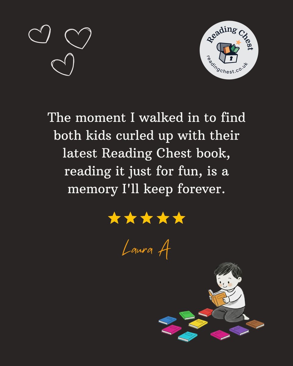 readingchest's tweet image. We were so proud to get this message 💛 Two children. Two different reading levels. One very happy mum!