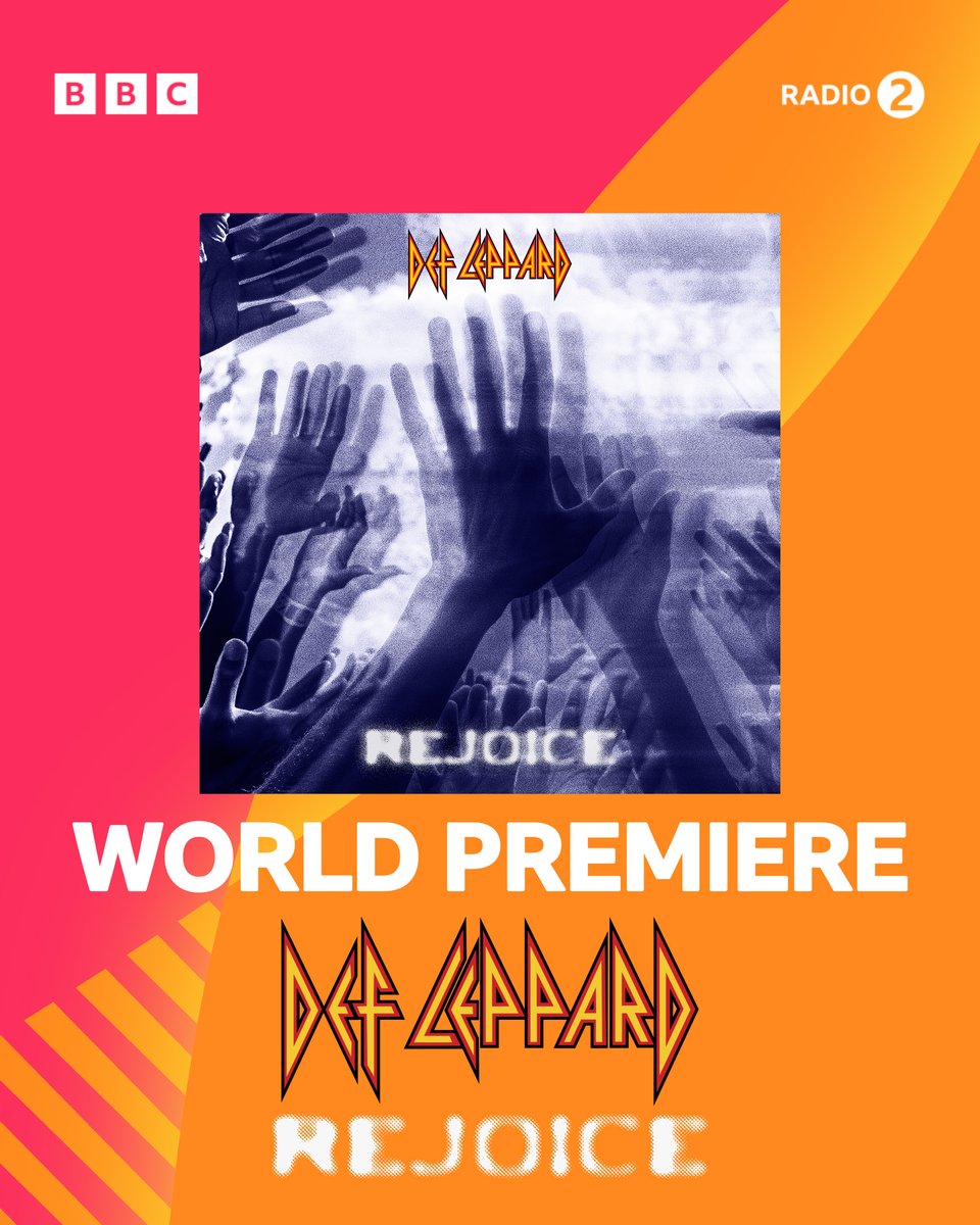 DefLeppard's tweet photo. It’s almost time…. Catch the world premiere of our new single REJOICE tomorrow on @BBCRadio2 with Vernon Kay. Tune in from 9:30a and turn it up!!! 🙌 https://t.co/f8cleQGxyU