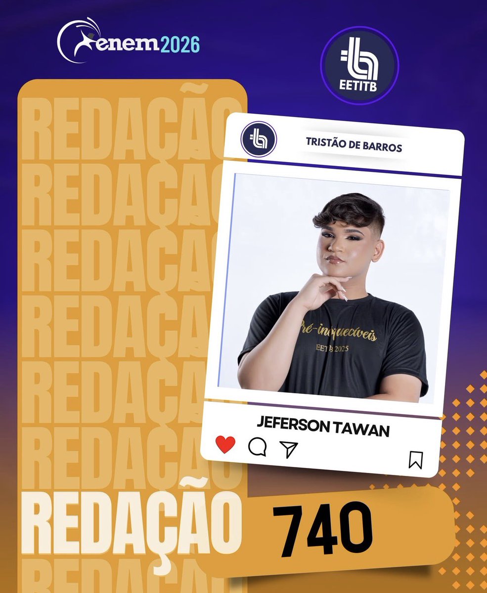 Gay posa BELÍSSIMA para sua nota na REDAÇÃO do ENEM 2026.
