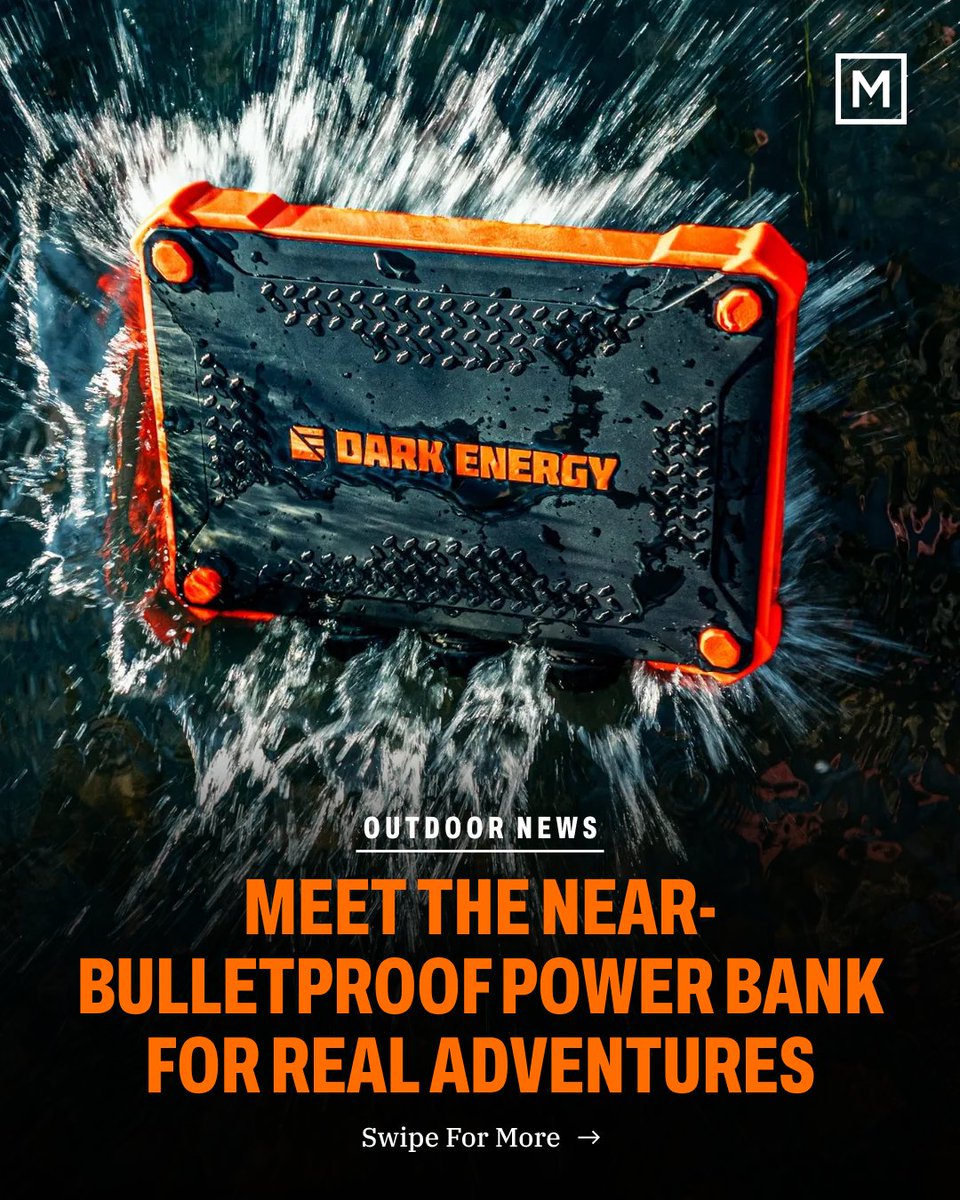 themanualguide's tweet image. Dark Energy’s Poseidon XL packs a 27,000mAh battery and 100W USB-C charging into a compact, waterproof, military-rated power bank.

#outdoorgear #campinggear #portablepower
