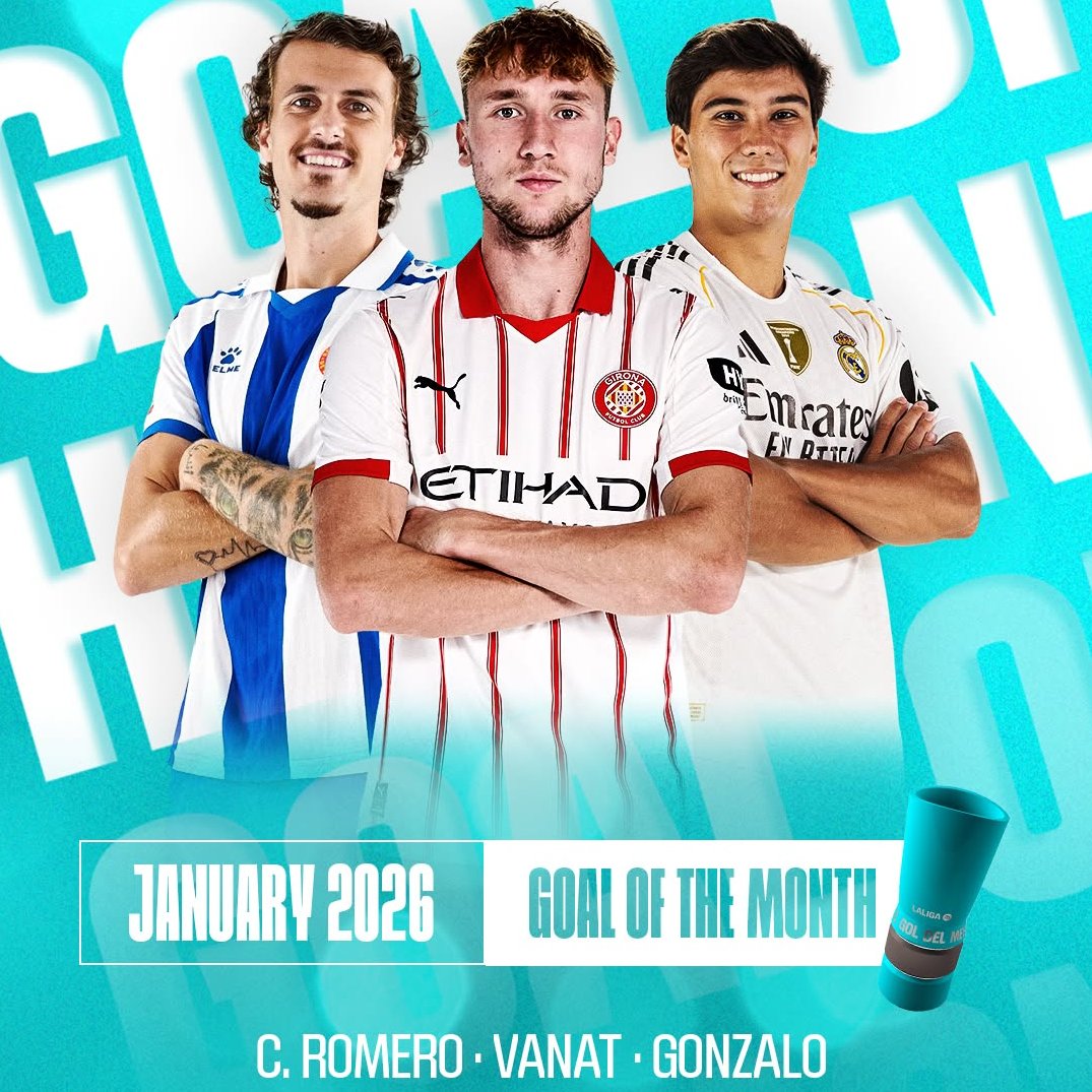 MadridXtra's tweet image. 🚨 OFFICIAL: Gonzalo García's volley is nominated for LaLiga Goal of the Month.