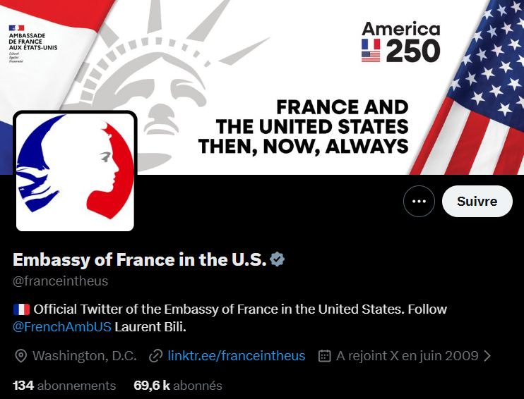 clement_molin's tweet image. Récemment, les comptes officiels de la France 🇫🇷 frappent fort face aux américains 🇺🇸 et aux russes 🇷🇺

French Response, Elysée, Ambassade de France aux Etats-Unis, Armée de terre...

Cette activité est remarquée et fonctionne, mais elle fait en réalité partie d'une stratégie…
