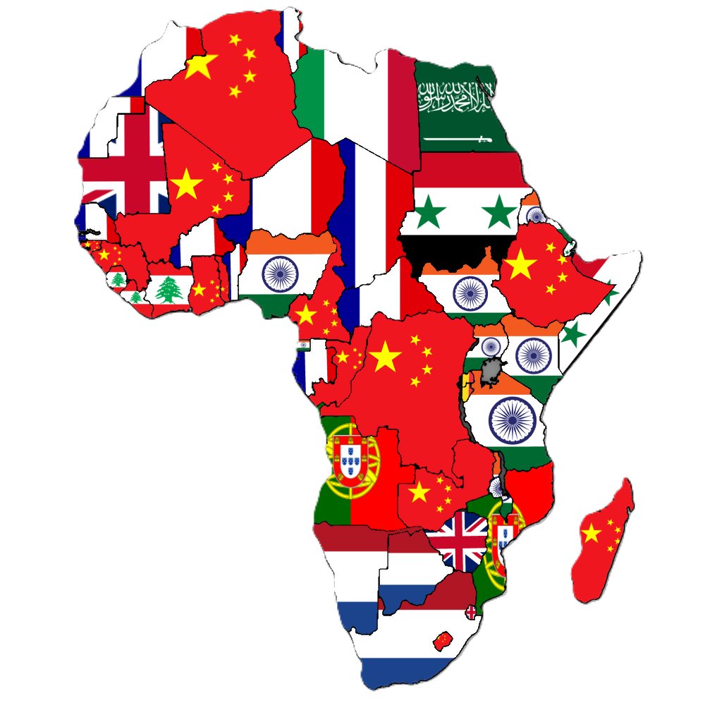 amazingmap's tweet image. The most common non-African nationality in each African country