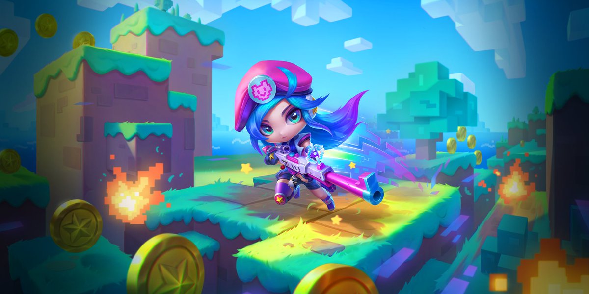 Julex_Gameplays's tweet image. TFT Chibi Arcade Caitlyn splashart
